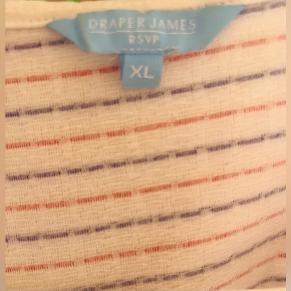 James Draper RSVP Red, White & Blue Striped Flare Mini Dress, Size XL, EUC! - Picture 15 of 16